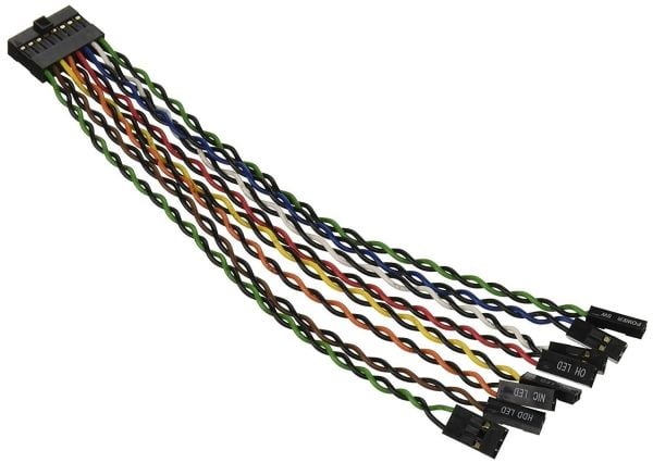 Supermicro Front Panel Switch Cable, 16-pin, 0,15 m, musta, Monivärinen