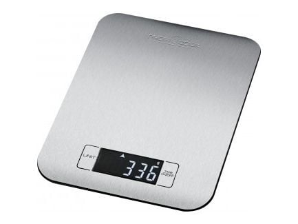 ProfiCook PC-KW 1061, Sähkökeittiövaaka, 5 kg, 1 g, Musta, Ruostumaton teräs, Suorakulmio, Painikkeet