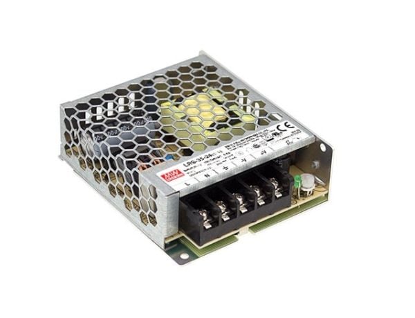 MEAN WELL LRS-35-5, 35 W, 85 - 264 V, Rostfritt stål, -20 - 70 ° C, UL60950-1, TUV EN60950-1, EN60335-1, EN61558-1/-2-16,CCC GB4943, EN55022, GB925...