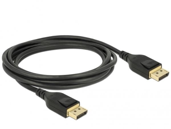 DeLOCK - DisplayPort-kabel - DisplayPort (M) til DisplayPort (M) - DisplayPort 1.4 - 5.0m - 8K-støtte - Svart (85663)