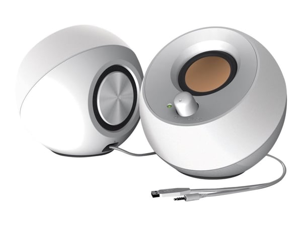 Creative Pebble - Høyttalere - for PC - 4.4 watt (Total) - hvit