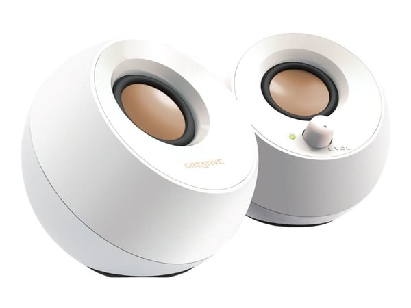 Creative Pebble - Høyttalere - for PC - 4.4 watt (Total) - hvit