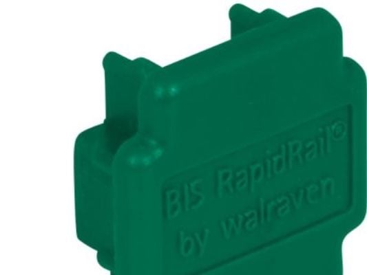 Walraven endeprop grøn plast - PE til RapidRail WM35 - 38x40mm