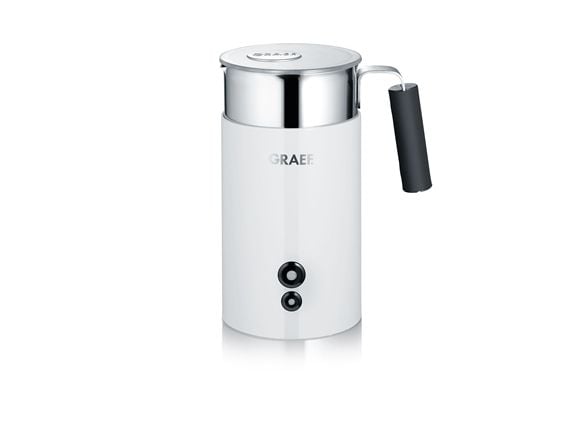 Graef MS 701, Kädessä pidettävä sähköinen maidonvaahdotin, Valkoinen, Ruostumaton teräs, Ruostumaton teräs, 400 ml, 350 ml, 0,2 L