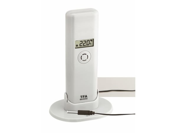 TFA-Dostmann 30.3302, Langallinen, 200 m, 868 MHz, 135 m, Muovi, Valkoinen