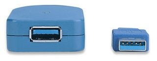 Manhattan 150712, 5 m, USB A, USB A, USB 3.2 Gen 1 (3.1 Gen 1), Hankjønn/hunkjønn, Sort