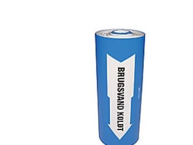 Rørmærkning 160mm x 10m - lyseblå *brugsvand koldt*