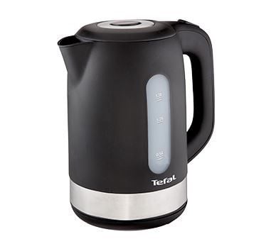 Tefal KO3308, 1,7 l, 2400 W, Svart, Vannivåindikator, Trådløs, Filtrering