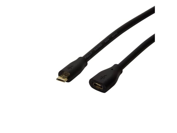 LogiLink CU0123, 2 m, Micro-USB B, Micro-USB B, USB 2.0, 0,48 Gbit/sek, Svart