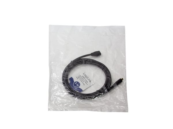 LogiLink CU0123, 2 m, Micro-USB B, Micro-USB B, USB 2.0, 0,48 Gbit/sek, Svart