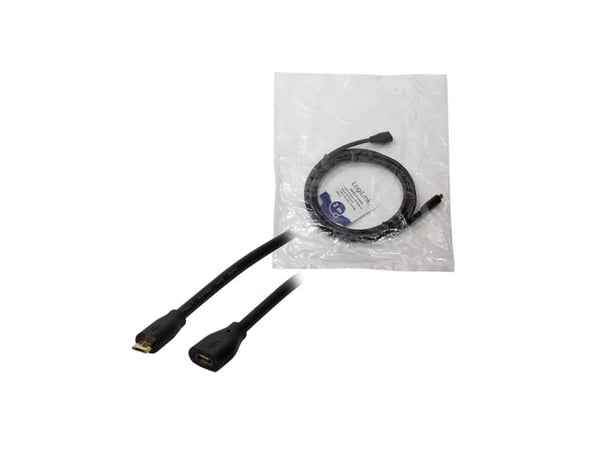 LogiLink CU0123, 2 m, Micro-USB B, Micro-USB B, USB 2.0, 0,48 Gbit/sek, Svart