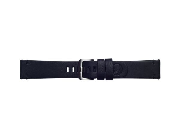 Strap Studio Essex Leather Band - Klokkestropp for smart armbåndsur - svart - for Samsung Gear S3 Classic, Gear S3 Frontier; Galaxy Watch (46 mm)