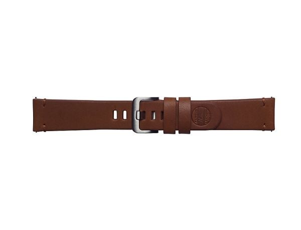 Strap Studio Essex Leather Band - Klokkestropp for smart armbåndsur - brun - for Samsung Gear S3 Classic, Gear S3 Frontier; Galaxy Watch (46 mm)