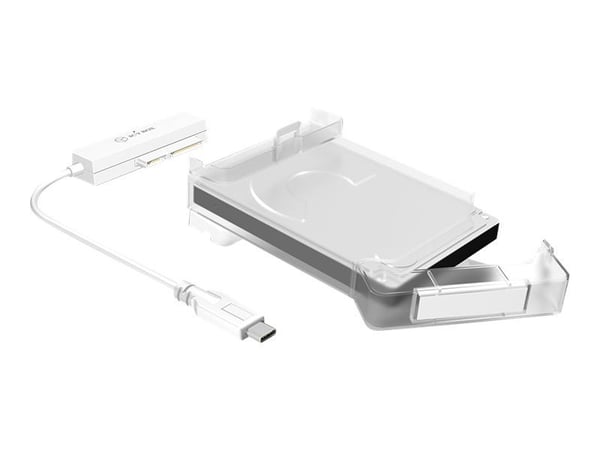 ICY BOX IB-AC703-C - Lagringspakke - 2,5" - SATA 6Gb/s - USB 3.0 - hvit