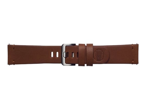 Strap Studio Essex Leather Band - Klokkestropp for smart armbåndsur - brun - for Samsung Gear S3 Classic, Gear S3 Frontier; Galaxy Watch (46 mm)
