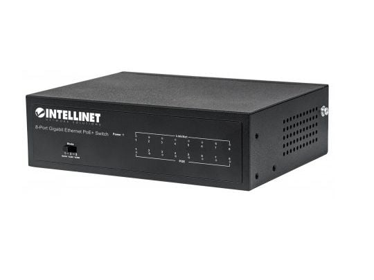 Intellinet 561204, Håndtert, Gigabit Ethernet (10/100/1000), Full tosidig, Strøm over Ethernet (PoE)