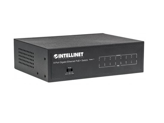 Intellinet 561204, Håndtert, Gigabit Ethernet (10/100/1000), Full tosidig, Strøm over Ethernet (PoE)