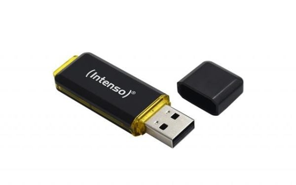 Intenso High Speed Line - USB-flashstasjon - 128 GB - USB 3.1 - svart, gul