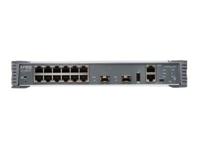 Juniper Networks EX Series EX2300-C-12T - kytkin - L3 - Hallittu - 12 x 10/100/1000 + 2 x Gigabit SFP / 10 Gigabit SFP+ - telineasennettava