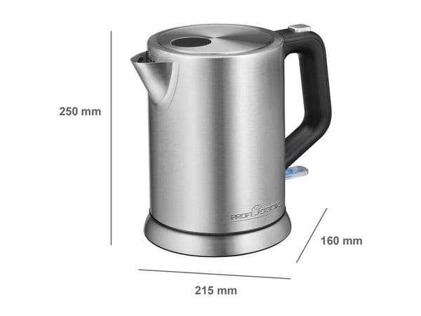 ProfiCook PC-WKS 1106 - Kjele - 1 liter - 2.2 kW - rustfritt stål / svart