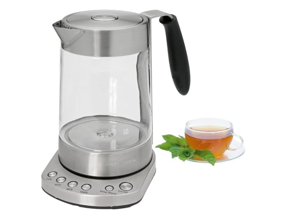 ProfiCook PC-WKS 1020 G - Temaskin/kjele - 1.7 liter - 3 kW - rustfritt stål / svart