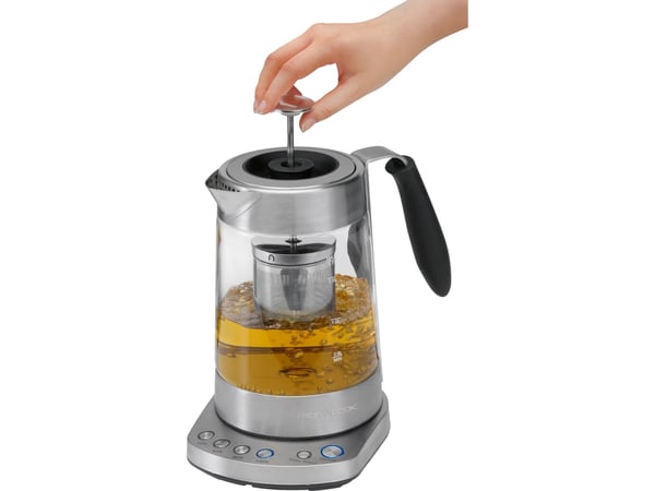 ProfiCook PC-WKS 1020 G - Temaskin/kjele - 1.7 liter - 3 kW - rustfritt stål / svart