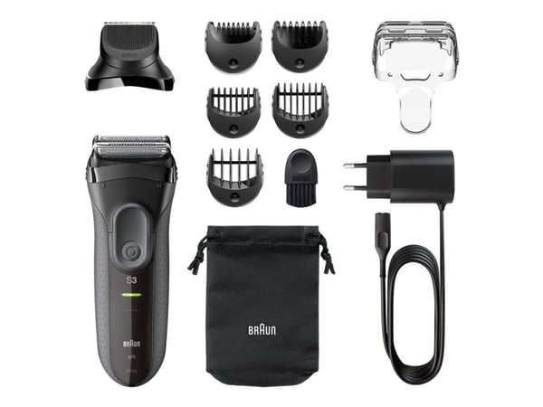 Braun 3000BT, Pestävä, Akku, musta, Harmaa