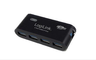 LogiLink USB 3.0 Hub 4-Port - Hub - 4 x SuperSpeed USB 3.0 - stasjonær
