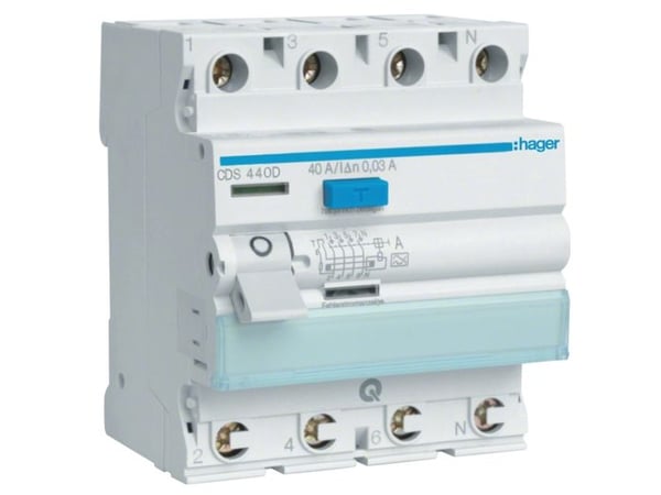 Hager CDS440D, 230/400, Grå, Hvid, -25 - 40 °C, -55 - 70 °C