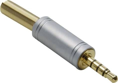 BKL Electronic 1103088 jackplugg 3,5 mm, rett polantall: 4 stereo gull (1 stk)