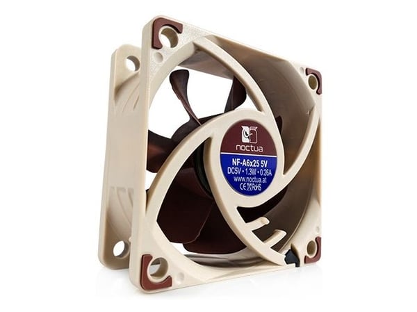 Noctua NF A6x25 5V, Fan, 6 cm, 3000 RPM, 29,2 m³/h, Vit