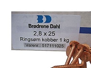 Søm Ringede 2,8 x 25mm - Kobber Ca.600 stk./pak