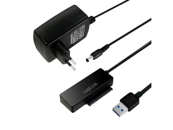 LogiLink AU0050, hårddisk,SSD, Serial ATA II,Serial ATA III, 1.8,2.5,3.5", USB 3.2 Gen 1 (3.1 Gen 1) Type-A, 5 Gbit/sek., sortera