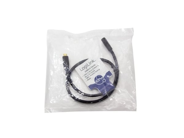 LogiLink CU0120, 0,5 m, Micro-USB B, Micro-USB B, USB 2.0, 0,48 Gbit/s, musta