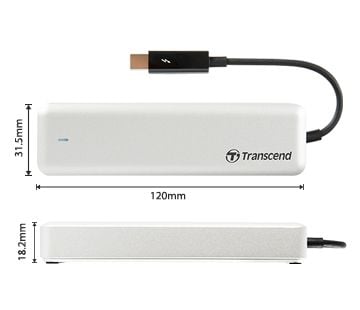Transcend JetDrive 855 - SSD - 960 GB - ekstern (bærbar) - NVMe - Thunderbolt