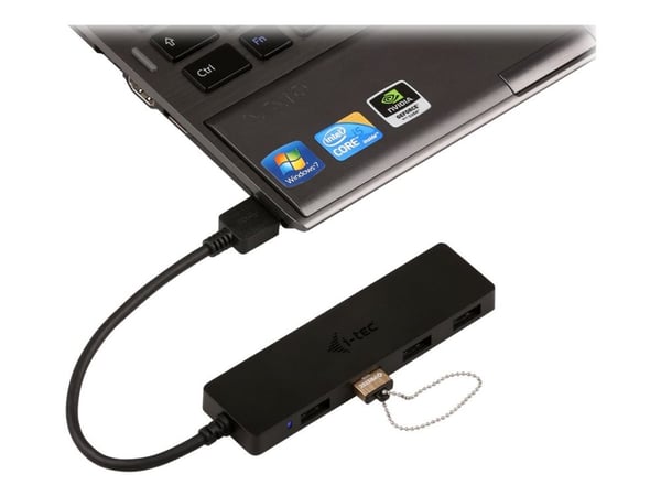 i-tec Advance U3HUB404, USB 3.2 Gen 1 (3.1 Gen 1) Type-A, USB 3.2 Gen 1 (3.1 Gen 1) Type-A, 5000 Mbit/s, Musta, 0,2 m, USB