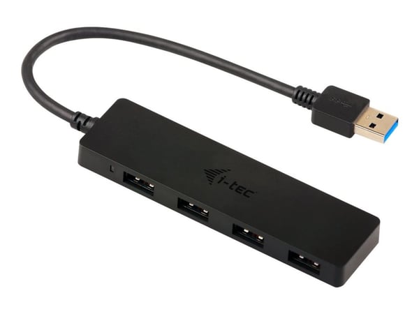 i-Tec USB 3.0 Slim Passive HUB - Hubb - 4 x SuperSpeed USB 3.0 - skrivbordsmodell