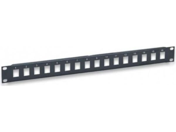 Intellinet Network Solutions Tomt 16-porters panel for Keystone-moduler 1U 19" svart (513593)