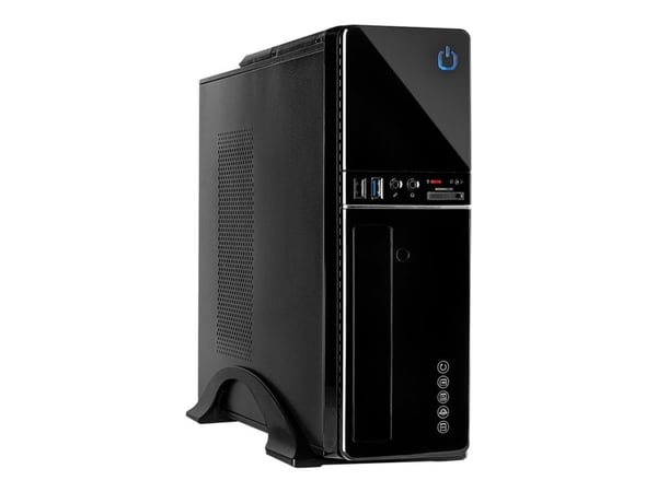 Inter-Tech IT-607, Työpöytä, PC, Musta, mikro ATX, Mini-ITX, 1x 80 mm, 80 mm