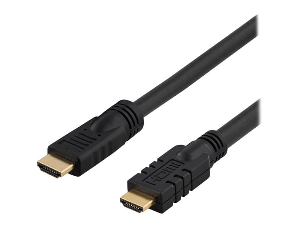 DELTACO HDMI-1150 - HDMI-kabel med Ethernet - HDMI hann til HDMI hann - 15 m - svart