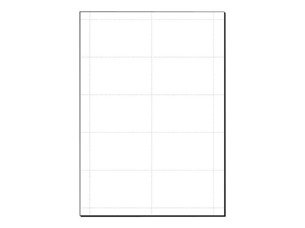Sigel - Vit - 54 x 90 mm - 185 g/m² - 100 stk (10 ark x 10 namnskyltskort