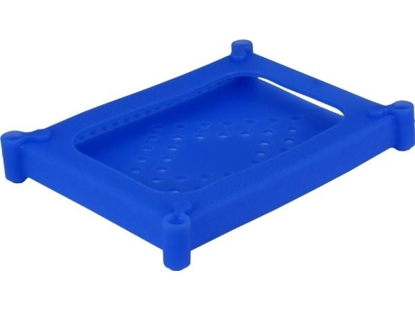 Inter-Tech HDD Protective Cover - Skyddsfodral till hårddisk - kapacitet: 1 hårddisk (2,5 tum) - blå