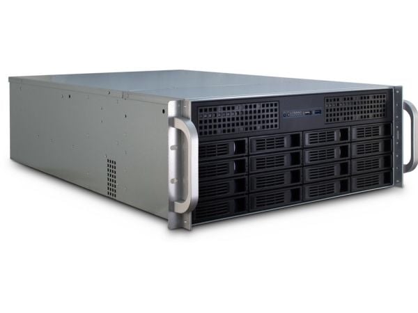 Inter-Tech 4U-4416L, Teline, Palvelin, Musta, Hopea, ATX, EATX, mikro ATX, Mini-ITX, SSI EEB, Metalli, 4U