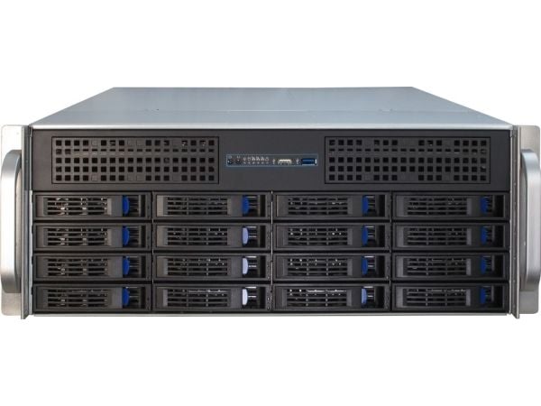 Inter-Tech 4U-4416L, Teline, Palvelin, Musta, Hopea, ATX, EATX, mikro ATX, Mini-ITX, SSI EEB, Metalli, 4U