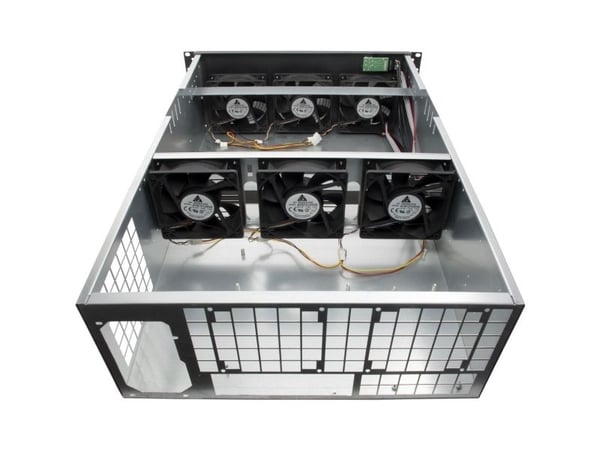 Inter-Tech 88887236, Teline, Palvelin, Musta, Harmaa, ATX, mikro ATX, Mini-ITX, Terästä, 4U