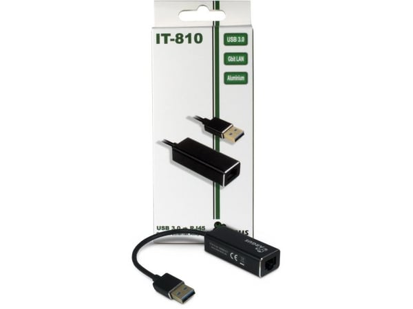 Argus IT-810 - Nettverksadapter - USB 3.0 - Gigabit Ethernet - svart