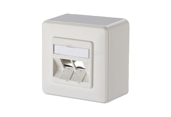 METZ CONNECT 130B20D20002KE, 2 x RJ-45, Valkoinen