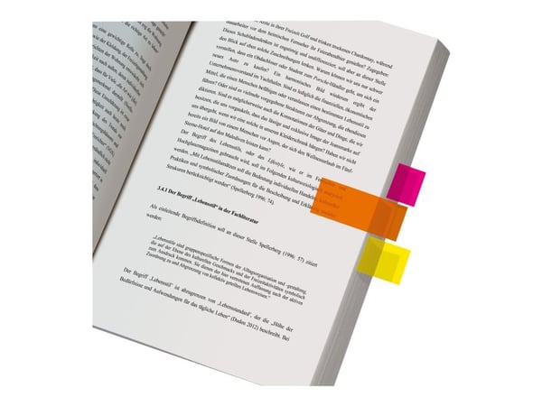 Sigel PageMarker - Sidemarkør - 20 x 50 mm - 160 ark - gjennomsiktig rosa, gjennomsiktig blå, gjennomsiktig gul, transparent oransje