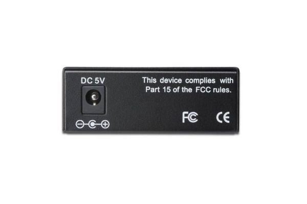 DIGITUS Professional DN-82120-1 - Fibermedieomformer - 1GbE - 10Base-T, 1000Base-SX, 100Base-TX, 1000Base-T - RJ-45 / SC flermodus - opp til 500 m ...