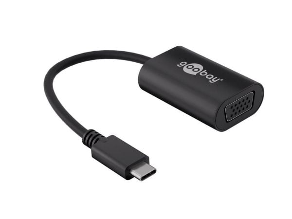 Goobay 38531, 0.2 m, USB Type-C, VGA (D-Sub), urosliitin, naarasliitin, suora liitin, suora